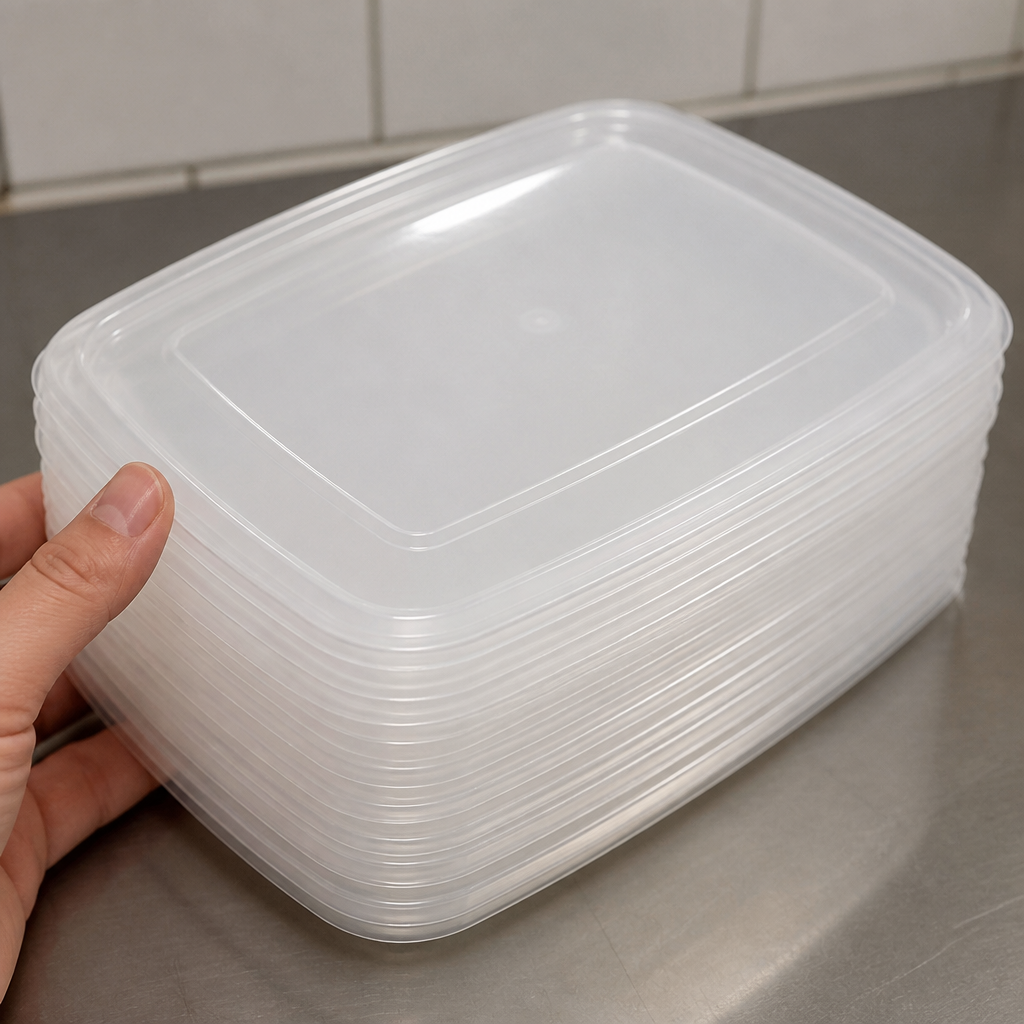 Large Rectangular Food Container Lids 1.35Ltr 150 Pack