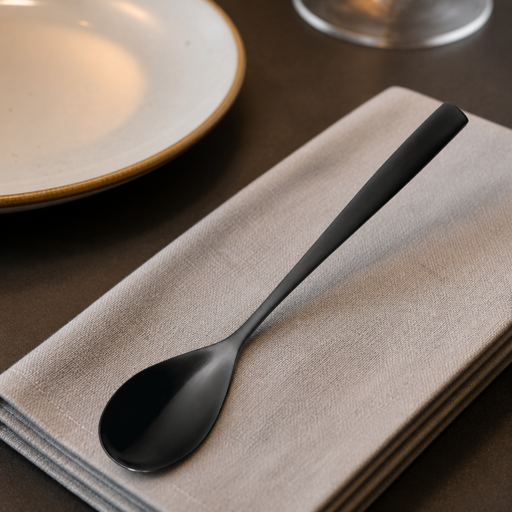 Set of 12 commercial stainless steel tablespoons