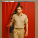 PVC Strip Curtain Hook On – Solid Red Colour, Privacy Screen