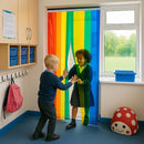 Transparent Rainbow PVC Strip Curtain Quick Mount – Colourful & Flexible Access