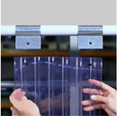 Swivel Hinge PVC Strip Linear Metre – Polar Ribbed, 300mm, 80%