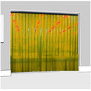 PVC Strip Curtains Hook-On – Transparent Yellow & Easy Setup for Displays