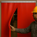 PVC Strip Curtain Hook On – Solid Red Colour, Privacy Screen