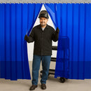 PVC Strip Curtain Quick Mount – Transparent Blue Colour, Flexible Use