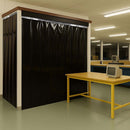 PVC Strip Curtain Hook On – Solid Black Colour, Privacy Screen