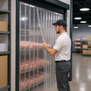 Freezer Strip Curtains Hook On, -25°C Rated, Clear PVC