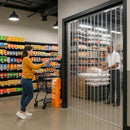 Freezer Strip Curtains Hook On, -25°C Rated, Clear PVC