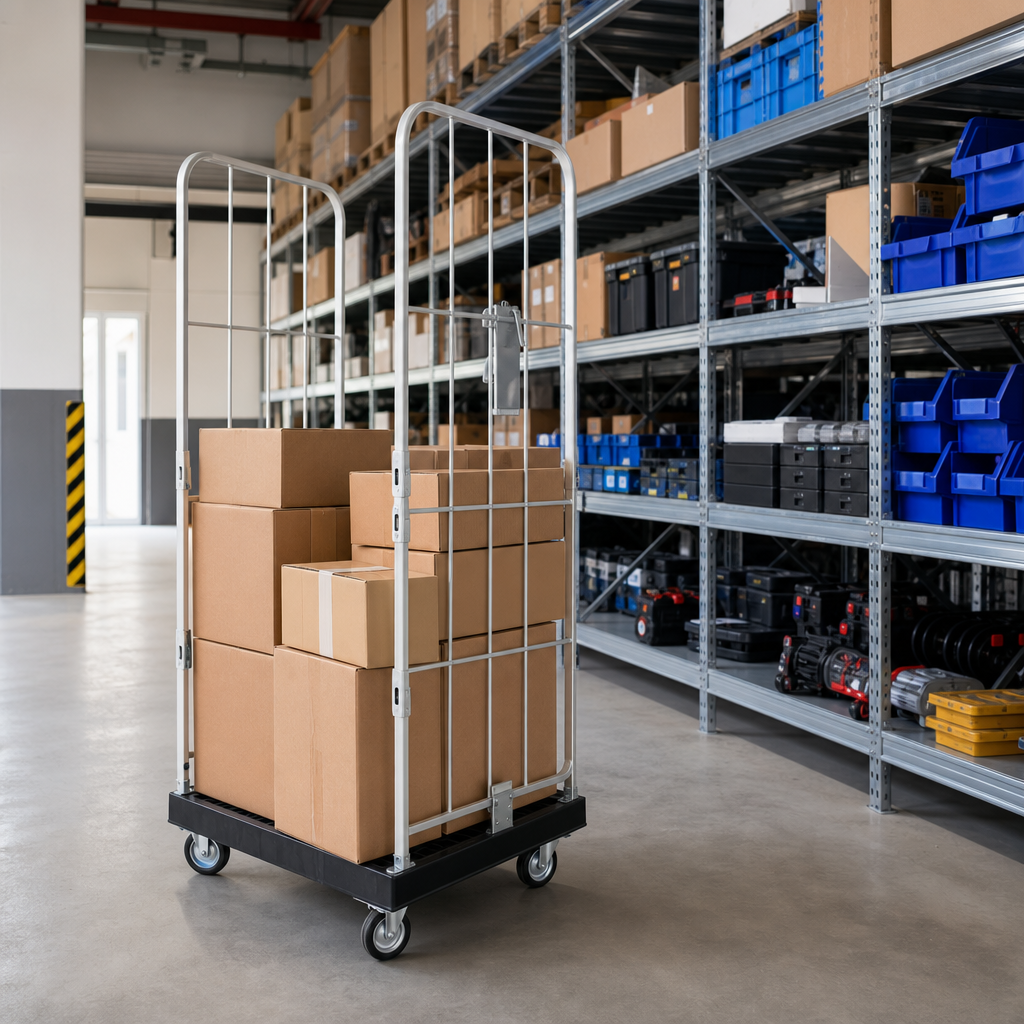 A Frame Roll Pallet with 600kg Capacity and Plastic Base