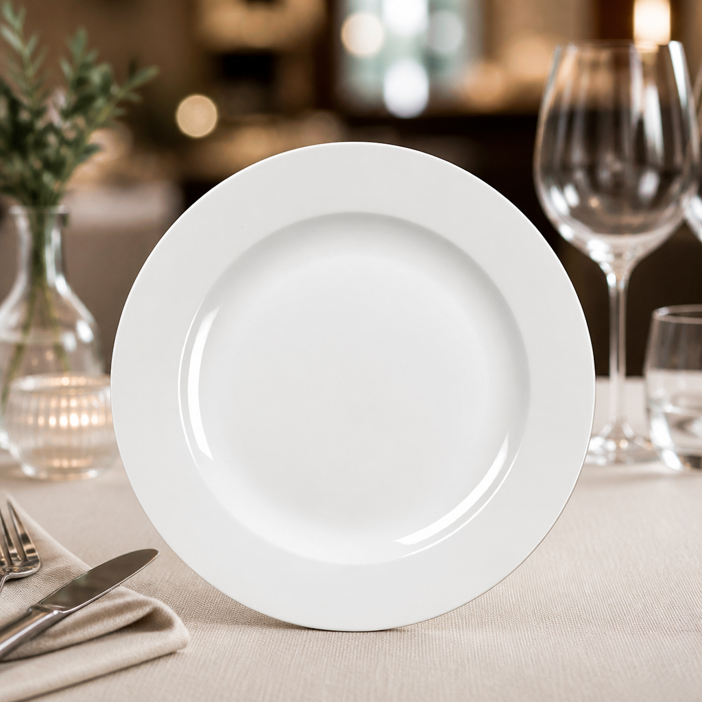 Commercial Mono Plates 268mm with Black Rim 12 Pack