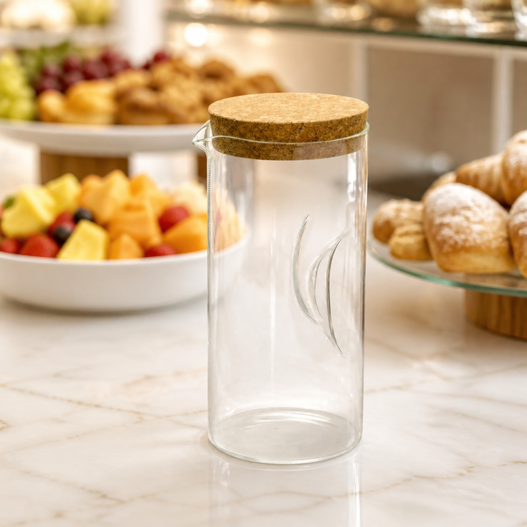 1.2Ltr Commercial Biscotti Jar with Cork Lid