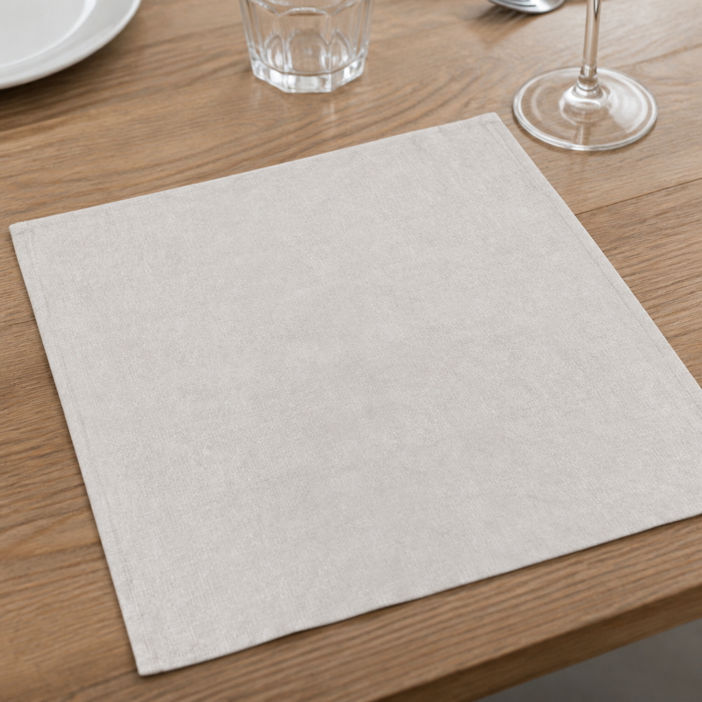 Commercial Linen Table Napkins 400x400mm Natural 12 Pack