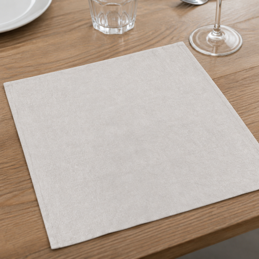 Commercial Linen Table Napkins 400x400mm Natural 12 Pack