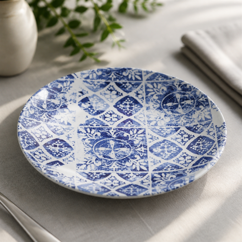 Commercial Porto Blue Coupe Plates 185mm - 12 Pack