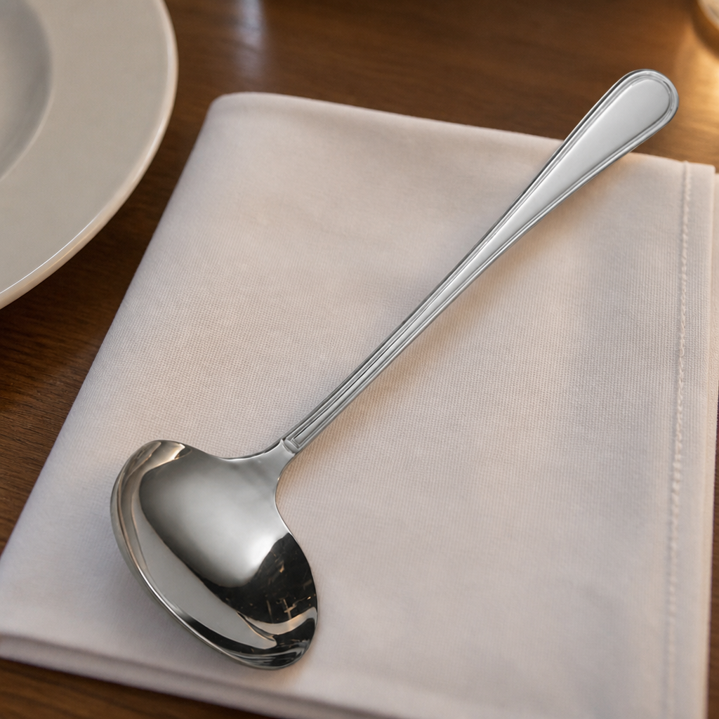 Pack of 12 commercial stainless steel soup spoons