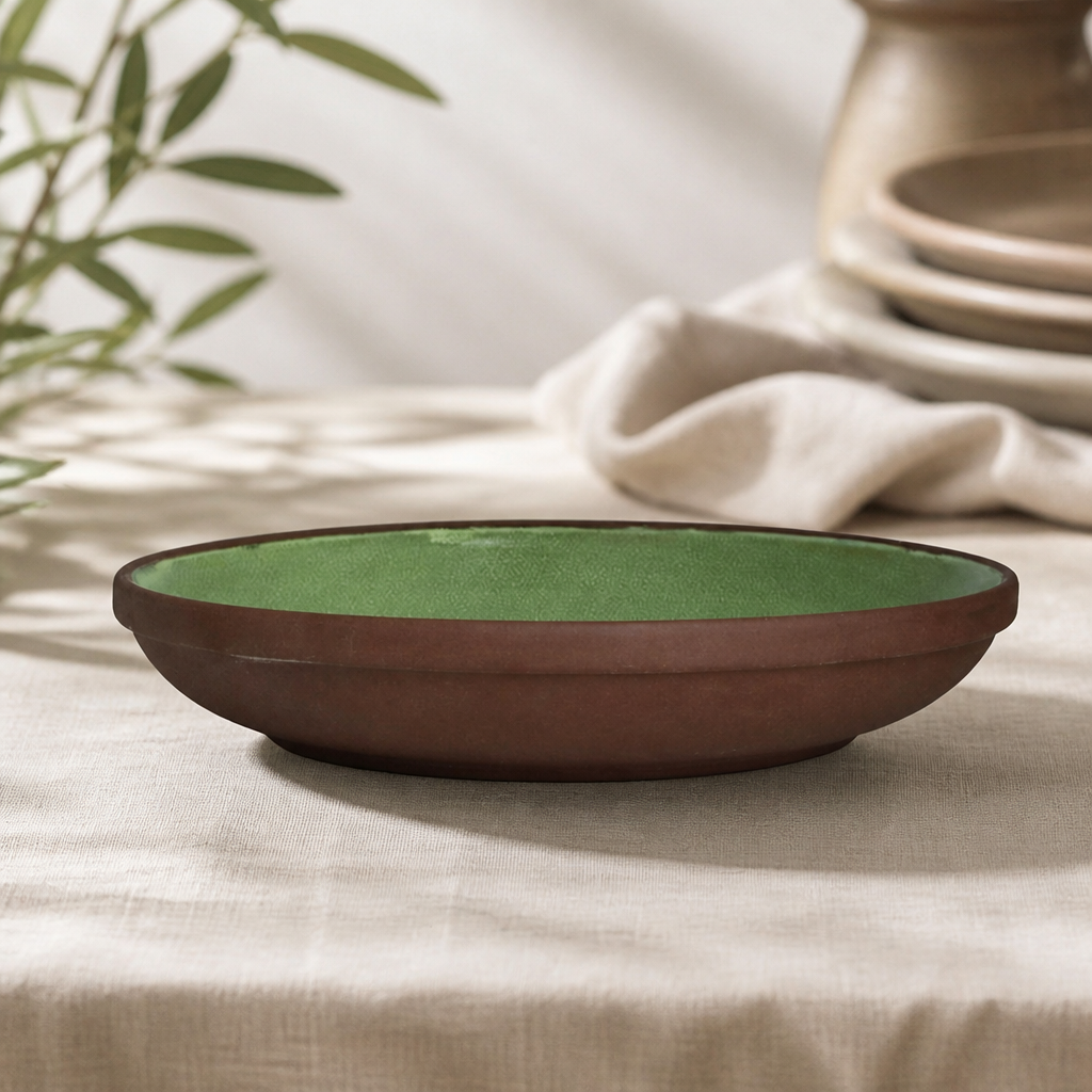 Commercial Spice Deep Plates 220mm 852ml Green 12 Pack