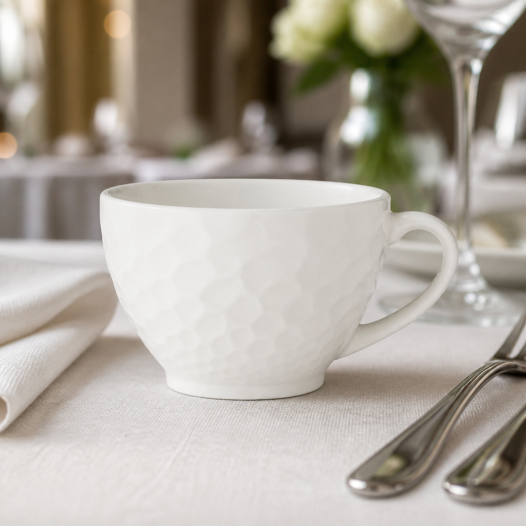 Commercial 85ml durable alumina vitrified clay cups