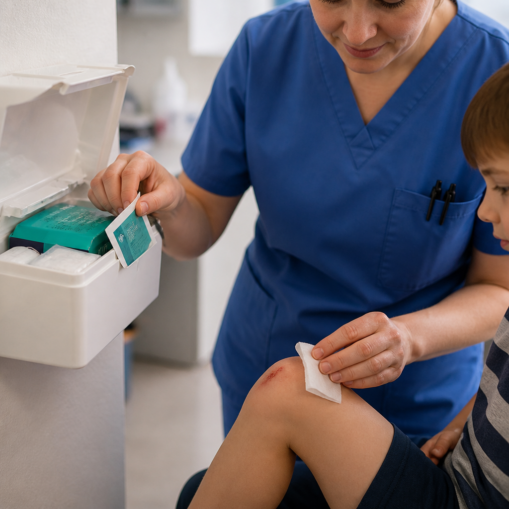 Alcohol-Free Disposable Wipes 100 Pack for first aid use