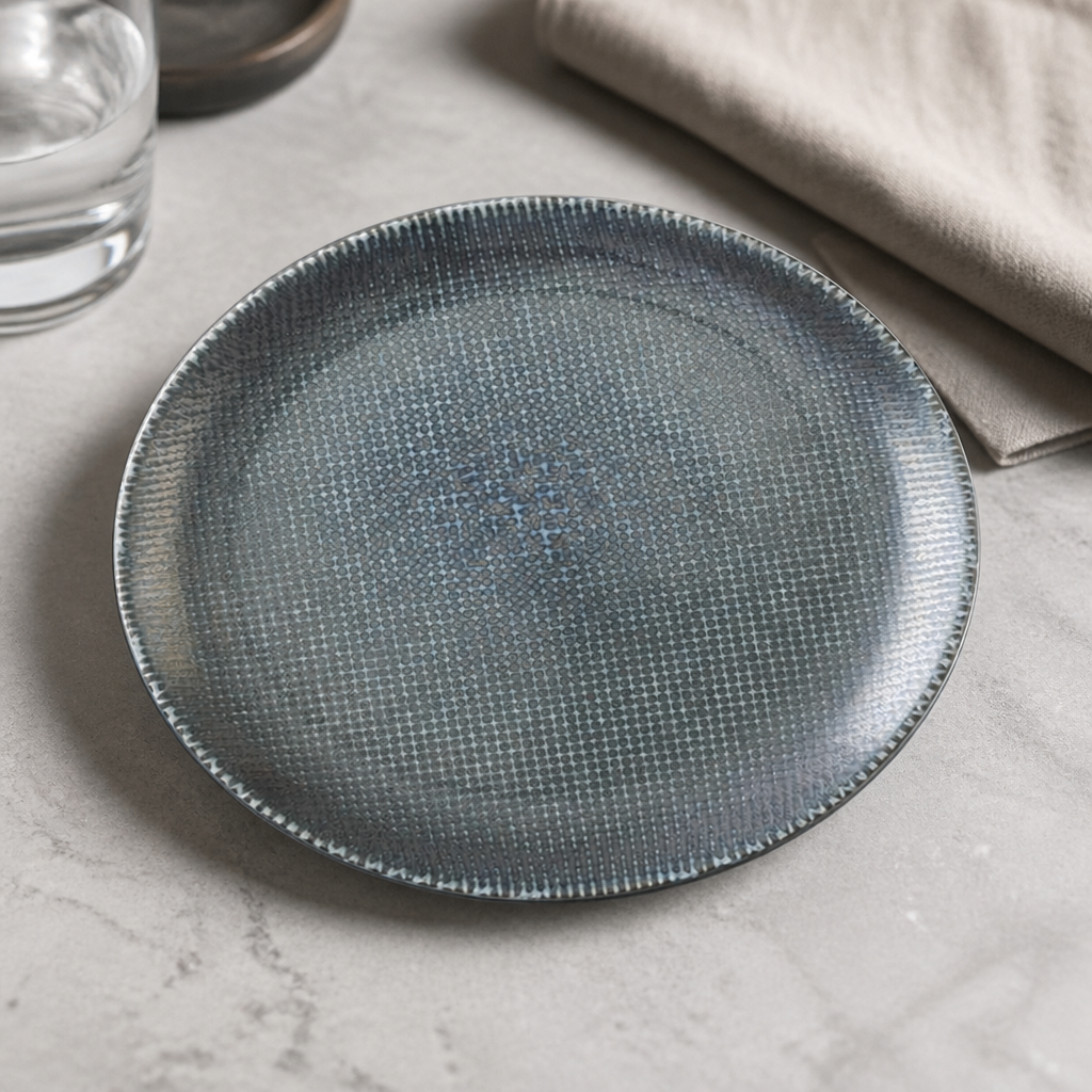 Commercial Coupe Plates 260mm Blue - 12 Pack Dishwasher Safe