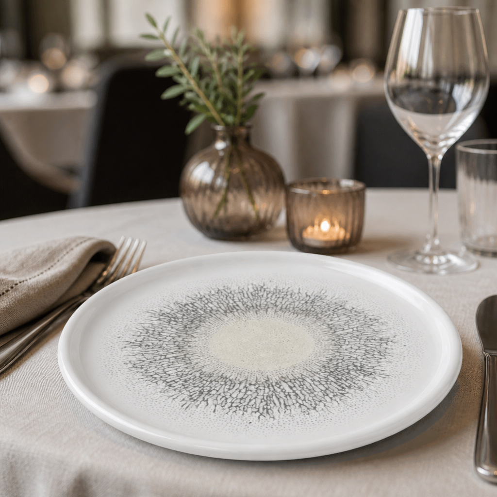 Commercial Walled Plates 210mm Agate Grey 6 Pack