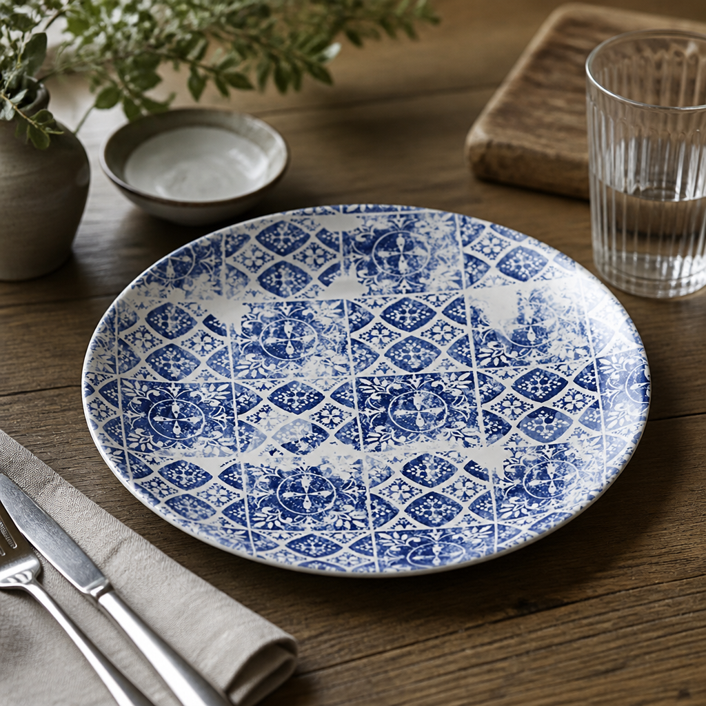 Commercial Porto Blue Coupe Plates 270mm - 12 Pack