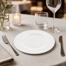 Commercial Wide Rim Bone China Plates 175mm - 12 Pack