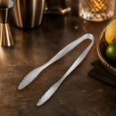 Commercial Stainless Steel Ice Tongs with Curved Design