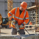 Professional High Visibility Long Sleeve Waistcoat in Hi-Vis Orange with Reflective Tape for Enhanced Safety