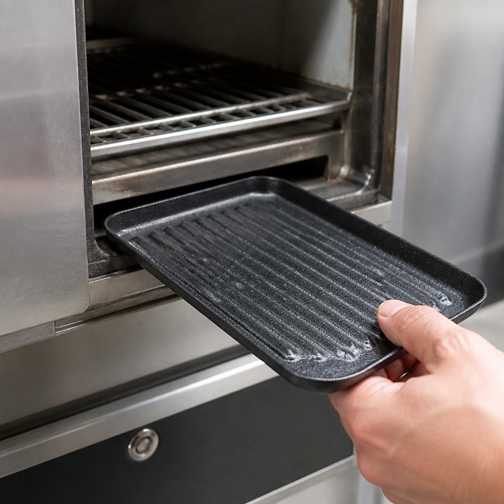 Commercial Mini Grill Pan 1/4 GN Size 20mm Cast Aluminium
