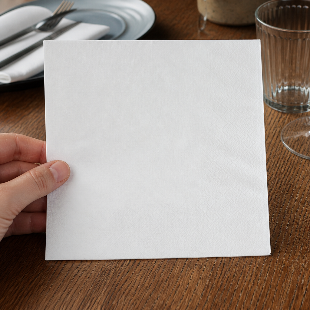 Commercial Recyclable Paper Napkins 33x33cm 2-Ply 2000 Pack