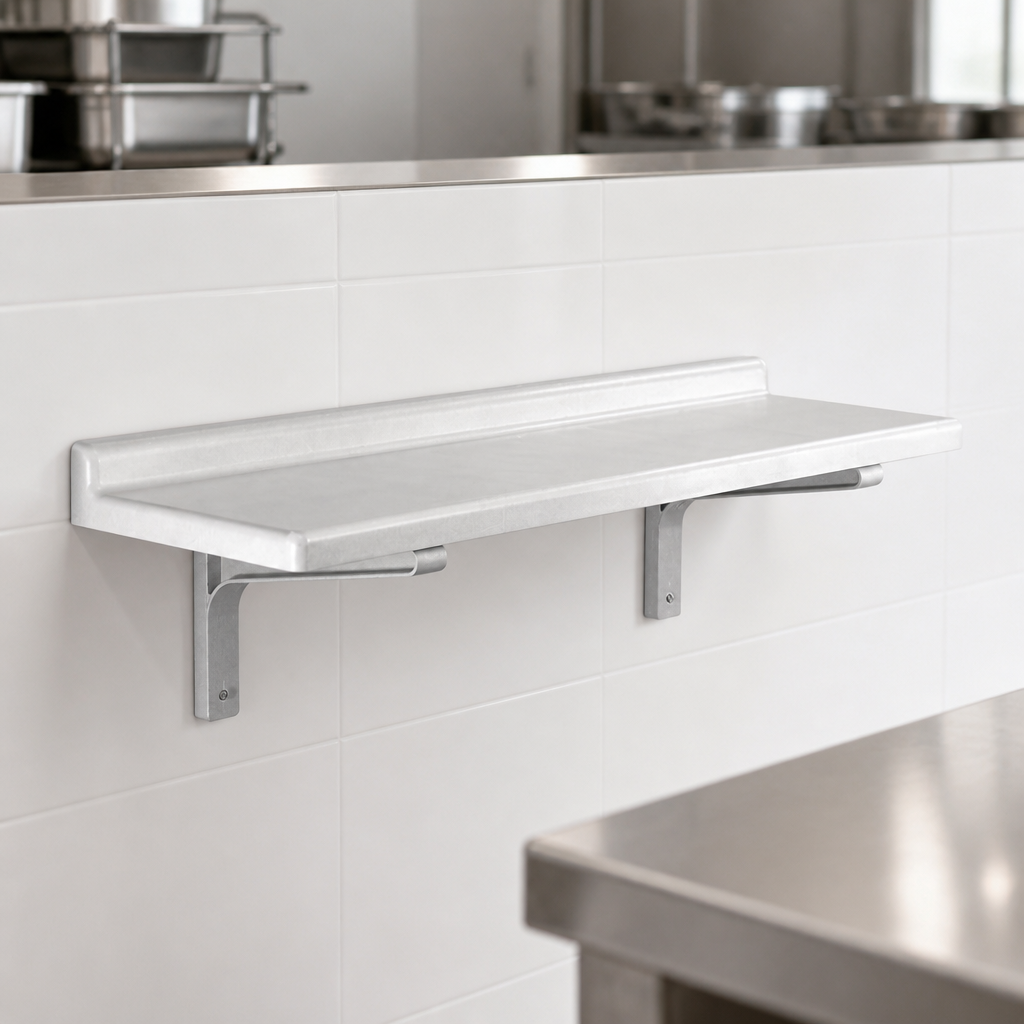 Commercial Wall Shelf 915mm Capacity 68kg Indoor Outdoor Use