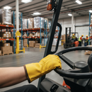 Premium Leather Unlined Driving Glove - Golden Yellow with Brown Piping for Enhanced Grip and Comfort