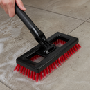Commercial Deck Scrubber Brush Red 235mm for Washroom Use