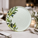Commercial Pizza Plates 330mm Olive 6 Pack Ceramic Durable