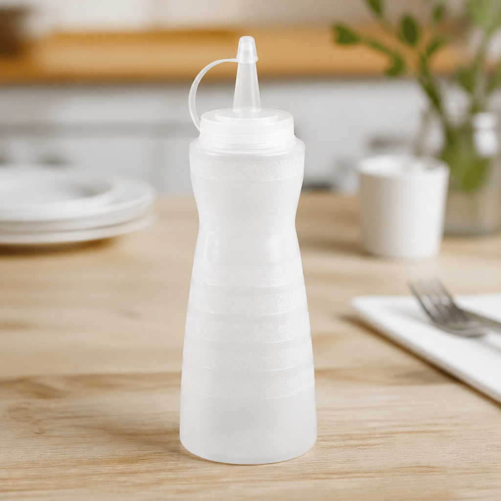 340ml Clear Squeeze Sauce Bottle for Commercial Catering Use