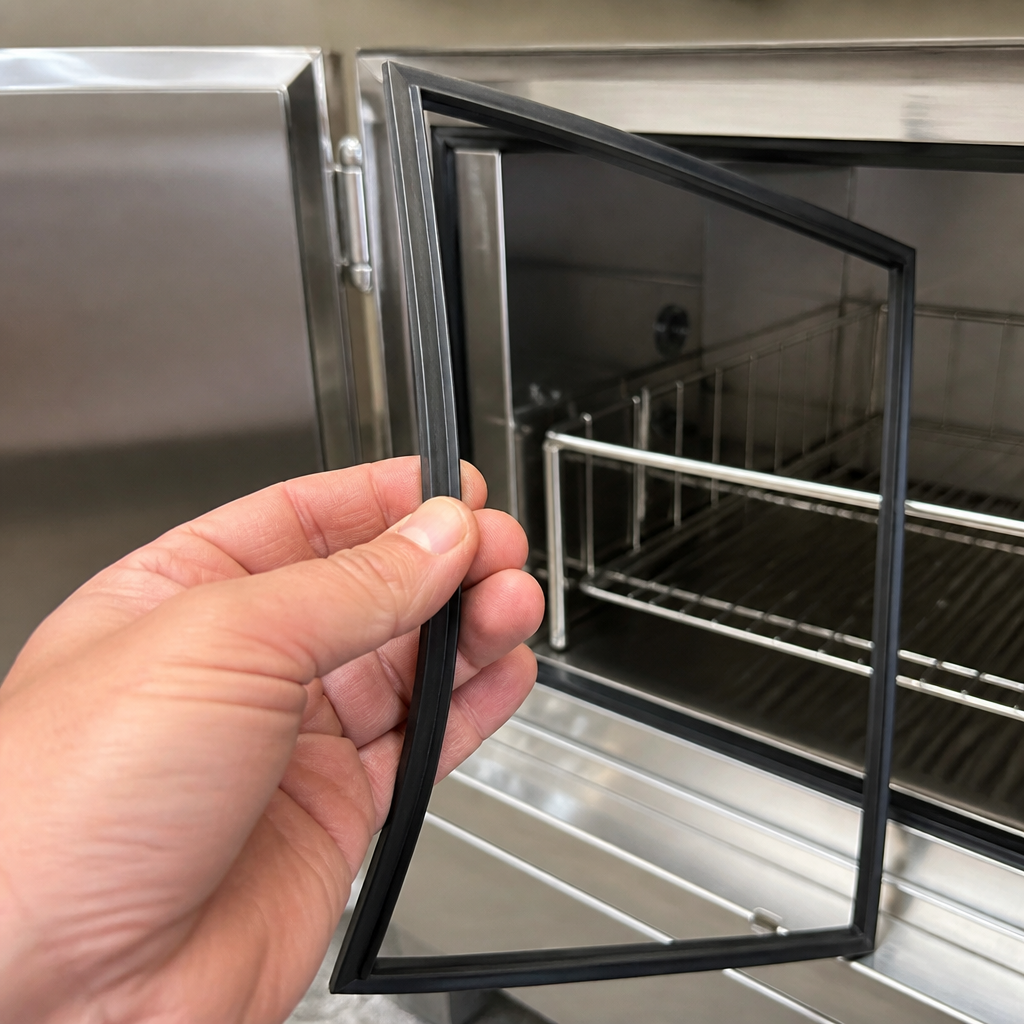 Replacement door for commercial undercounter UVC steriliser