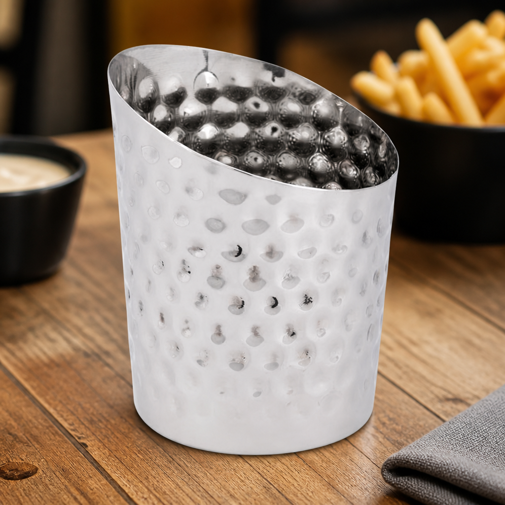 Commercial Hammered Chip Cup 480ml for Fries and Sides