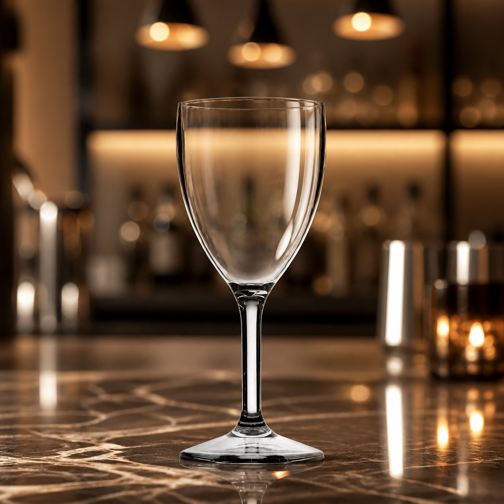 Diamond polycarbonate wine glasses 270ml 12 pack