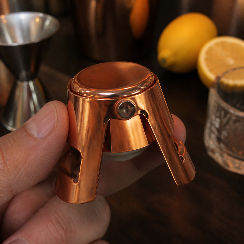 Copper-Plated Champagne Stopper for wine storage