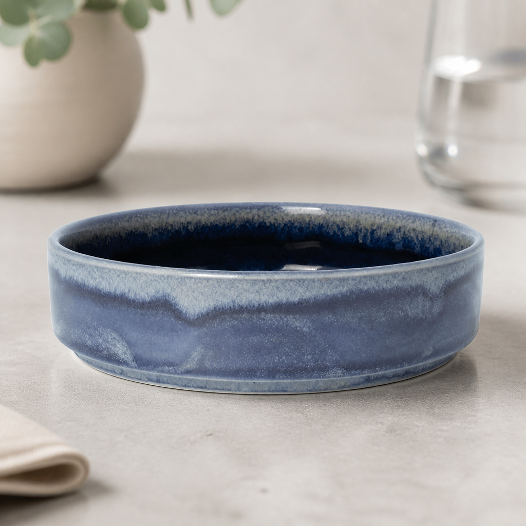 Commercial Round Stacking Trays 165mm Lapis 12 Pack