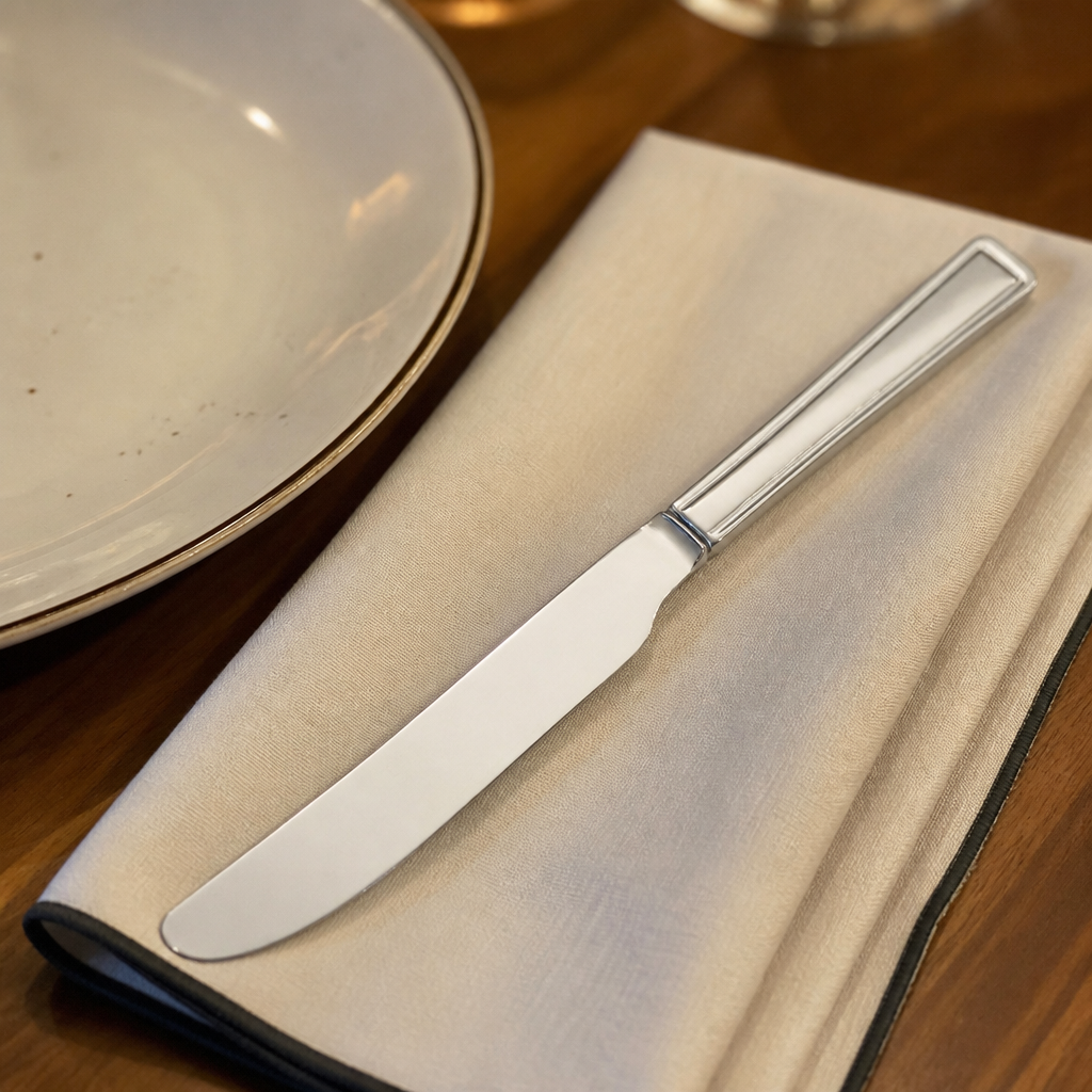Pack of 12 stainless steel commercial table knives 230mm