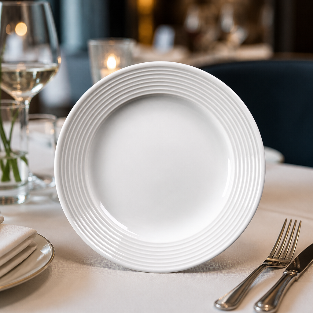 Wide Rimmed Plates 165mm (12 Pack) for catering and kitchen use