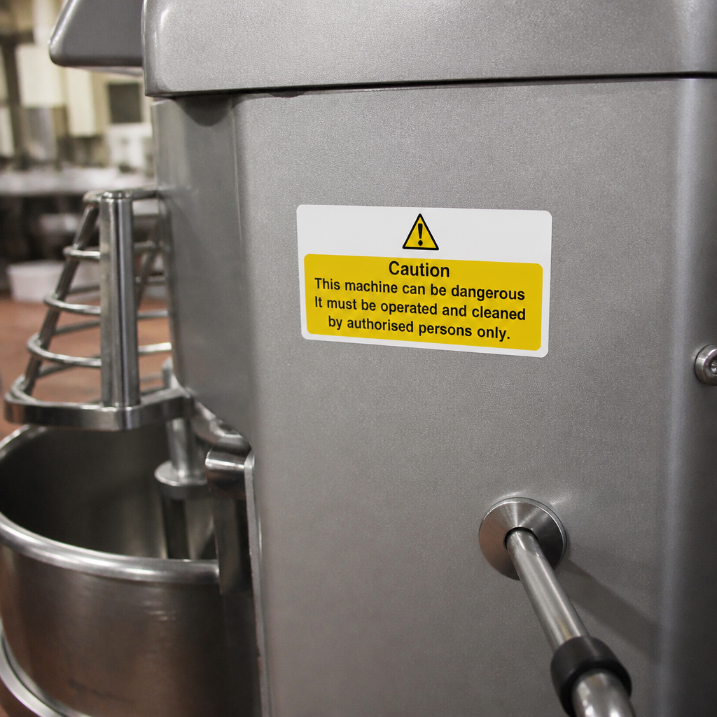 Commercial Kitchen Dangerous Machine Safety Notice Sign