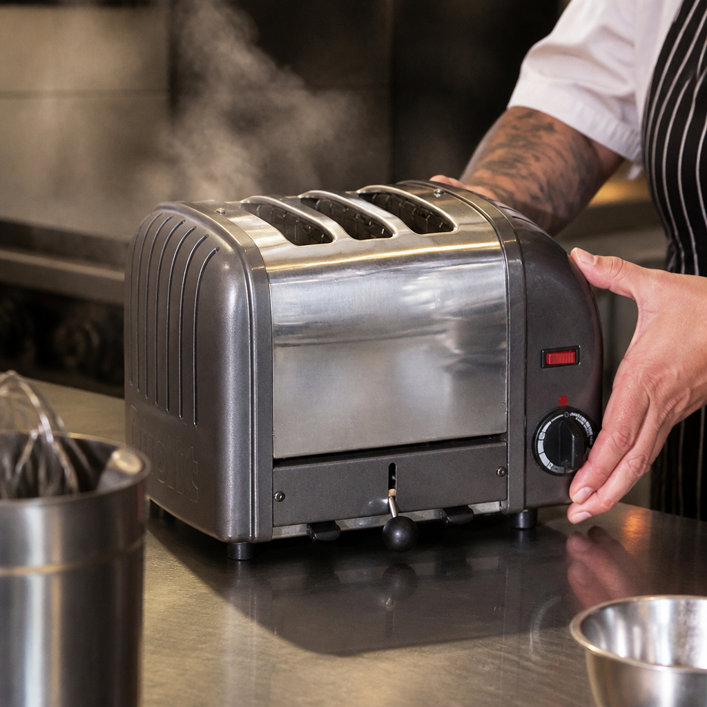Commercial 3 Slice Vario Toaster in Metallic Charcoal Finish