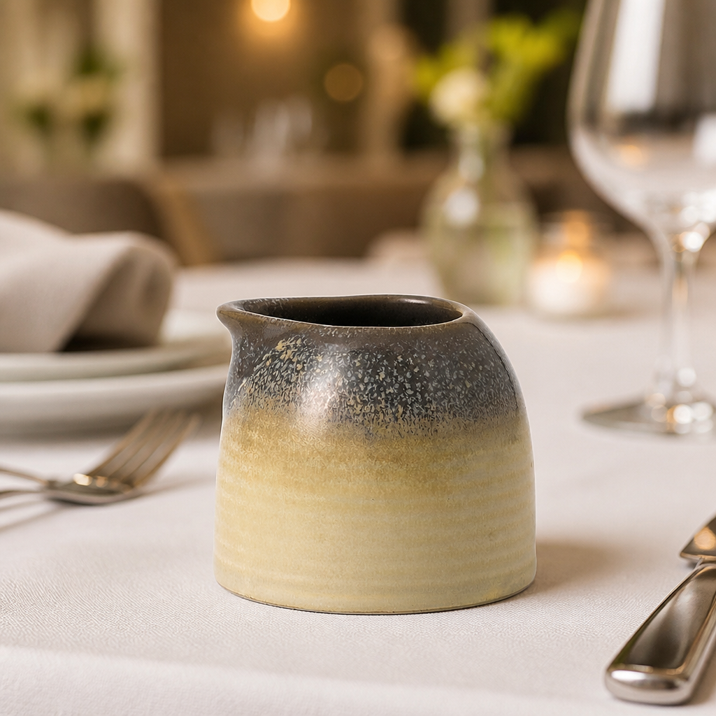 Pack of 6 Commercial Vitrified Stoneware Creamers 60ml