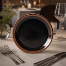 Commercial Coupe Plates 252mm Iron Red Glaze 24 Pack