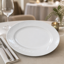 Commercial Porcelain Oval Plates 330mm - 12 Pack