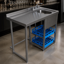 Commercial Modular Bar Glass Wash Station 4 Compartment