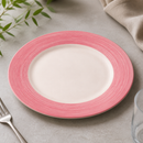 Commercial Pink Slimline Plates 255mm - 24 Pack Porcelain