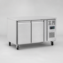 Commercial Double Door Counter Fridge 282L Capacity