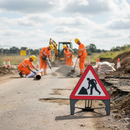 Premium Men At Work Sign - Durable Construction for Safety Awareness - High-Quality Professional Grade for Industrial and Commercial Applications